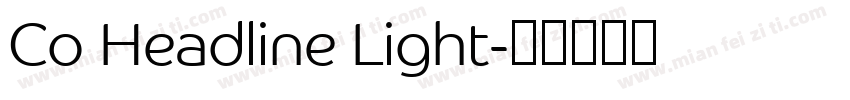 Co Headline Light字体转换